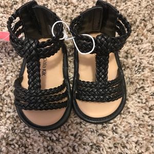 Black baby sandals